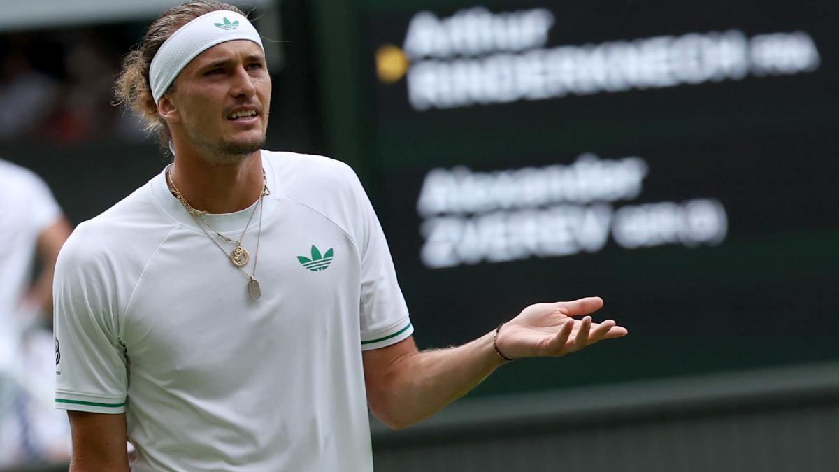 Zverev se queja durante su partido
