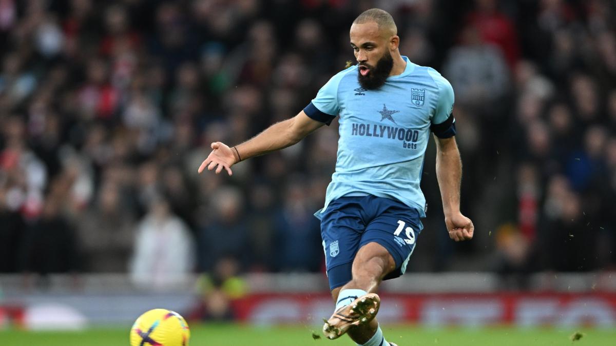 Bryan Mbeumo, durante un partido con el Brentford