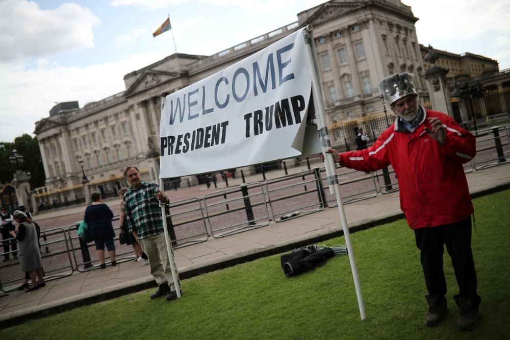 La visita de Trump a Londres, en imatges