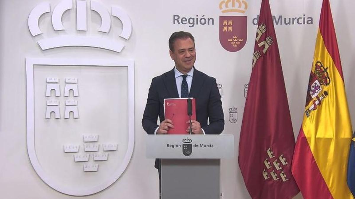 Marcos Ortuño, este jueves en el Palacio de San Esteban.