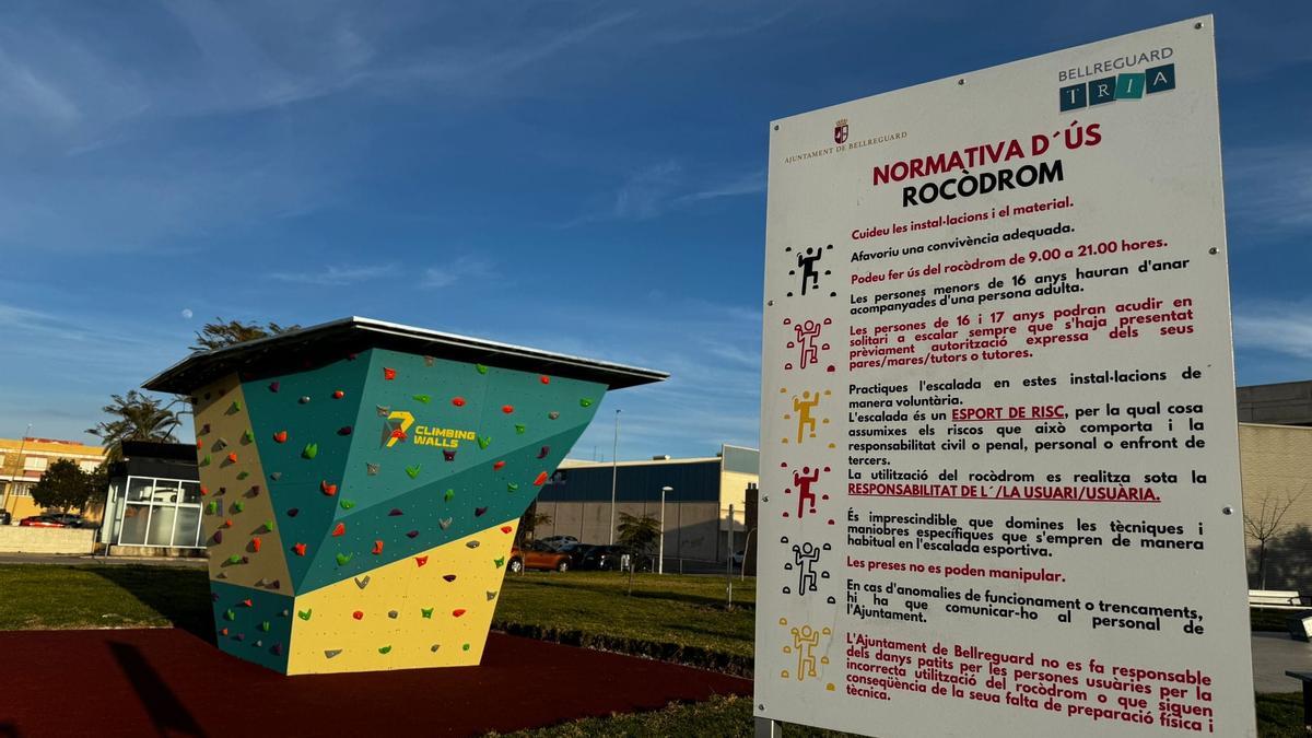 Rocódromo de Bellreguard, un proyecto hecho con los presupuestos participativos.