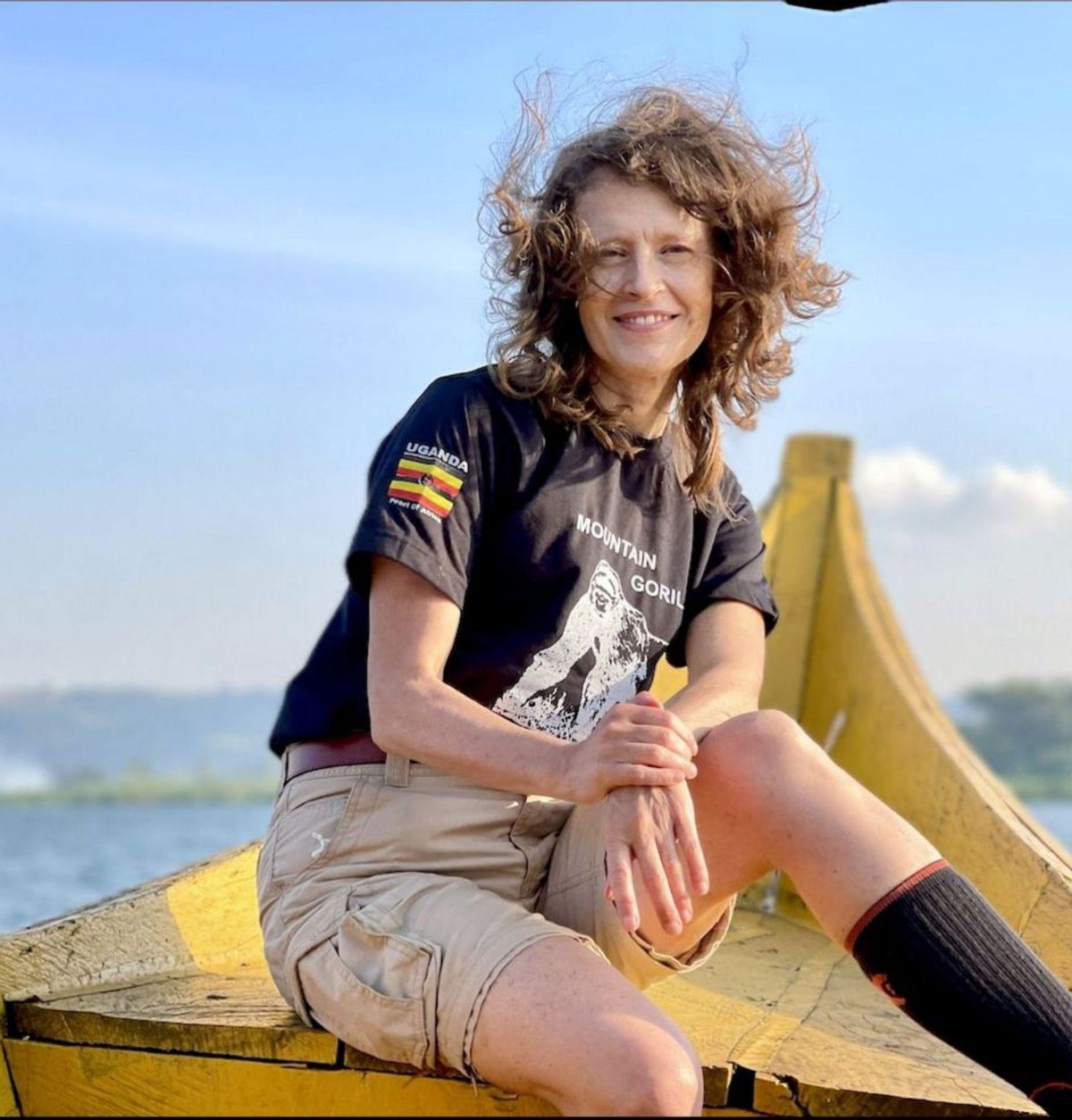 En una barca cruzando el lago Victoria, en Uganda. | Cedida