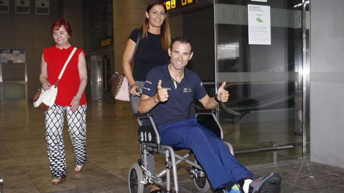 Valverde llegó al aeropuerto de Alicante esta tarde