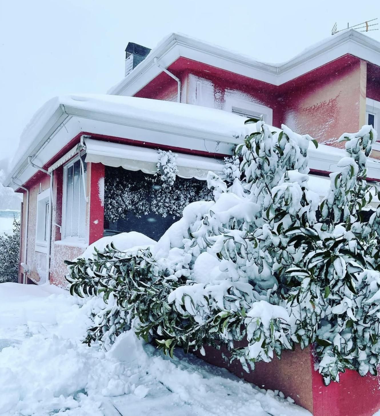 El chalé en que el vive Paloma Porcel que era de su madre y fue subastado por Hacienda, durante la Filomena