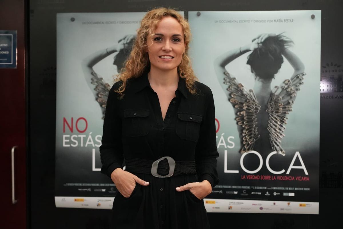 María Bestar, actriz y directora del documental sobre violencia vicaria en Badajoz.