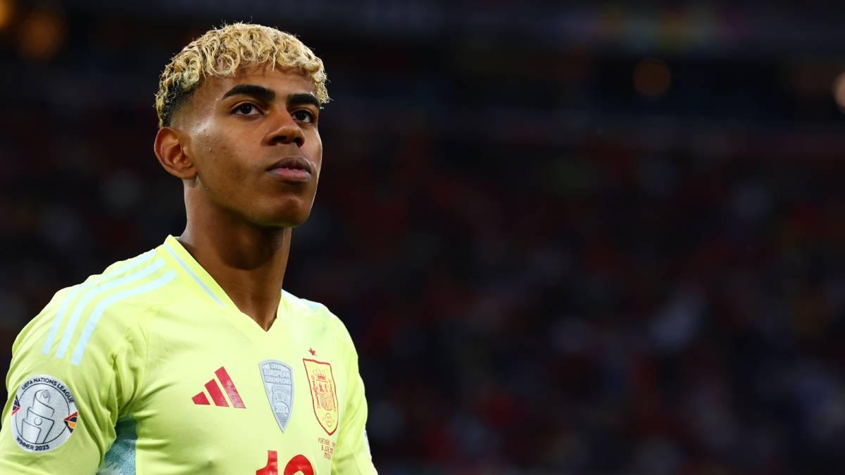 Lamine Yamal, en una imagen del partido ante Portugal