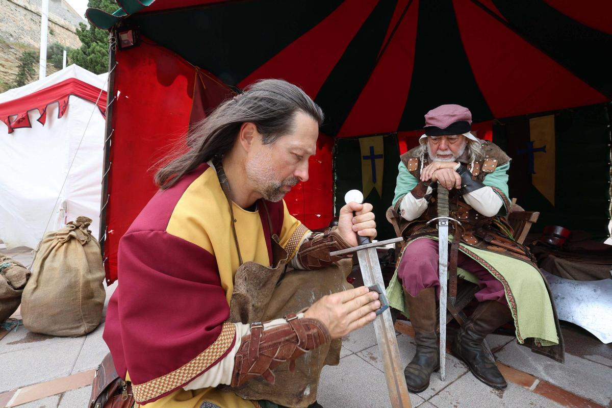 Lluvia y viento en la jornada del sábado en la Ibiza Medieval