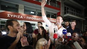 Stefanos Kasselakis, tras ser elegido nuevo presidente de Syriza.