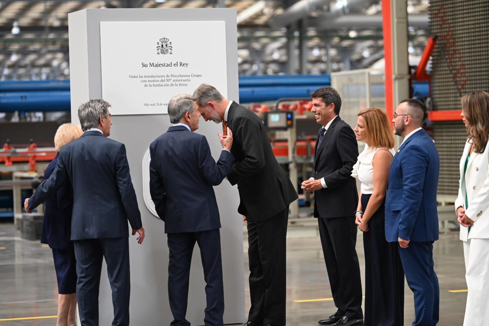 El rey Felipe VI visita Porcelanosa para conmemorar su 50 aniversario