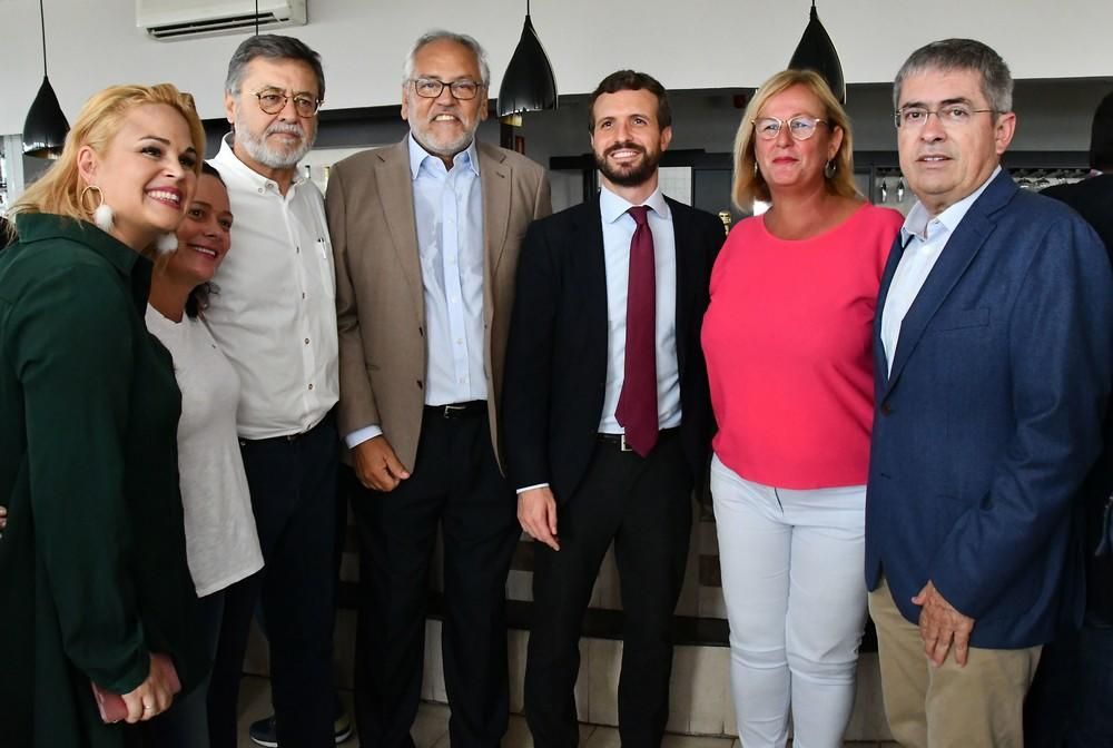 Encuentro de Pablo Casado (PP) con hoteleros en el sur de Gran Canaria