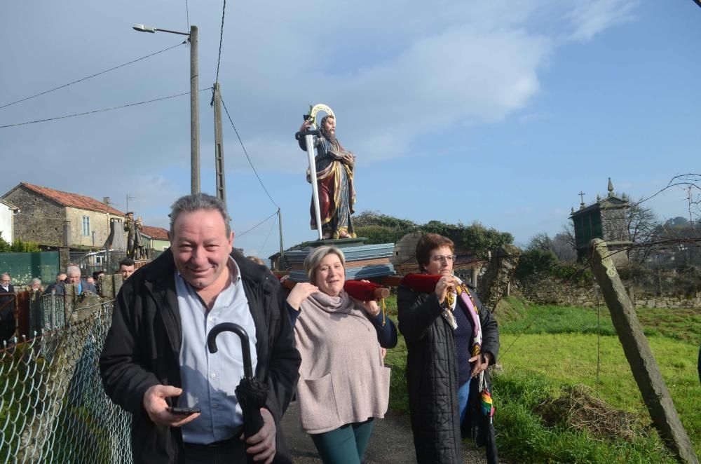 Procesión de los lacones, en el Concello de Valga.