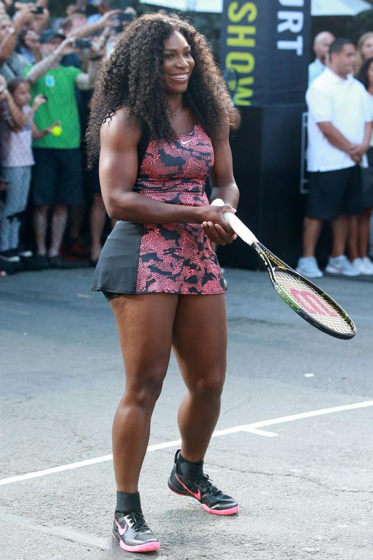 Serena Williams entrena para Nike en Nueva York