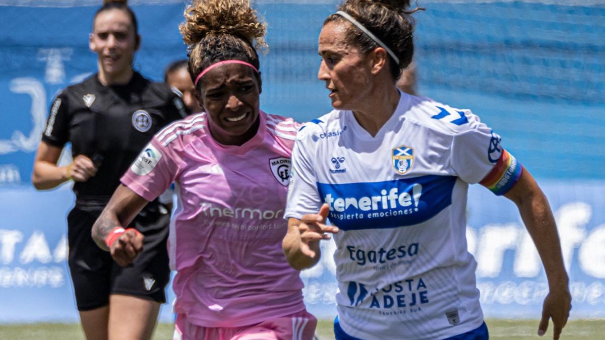 Patri Gavira, en una acción defensiva del duelo de la temporada pasada frente al Madrid CFF.