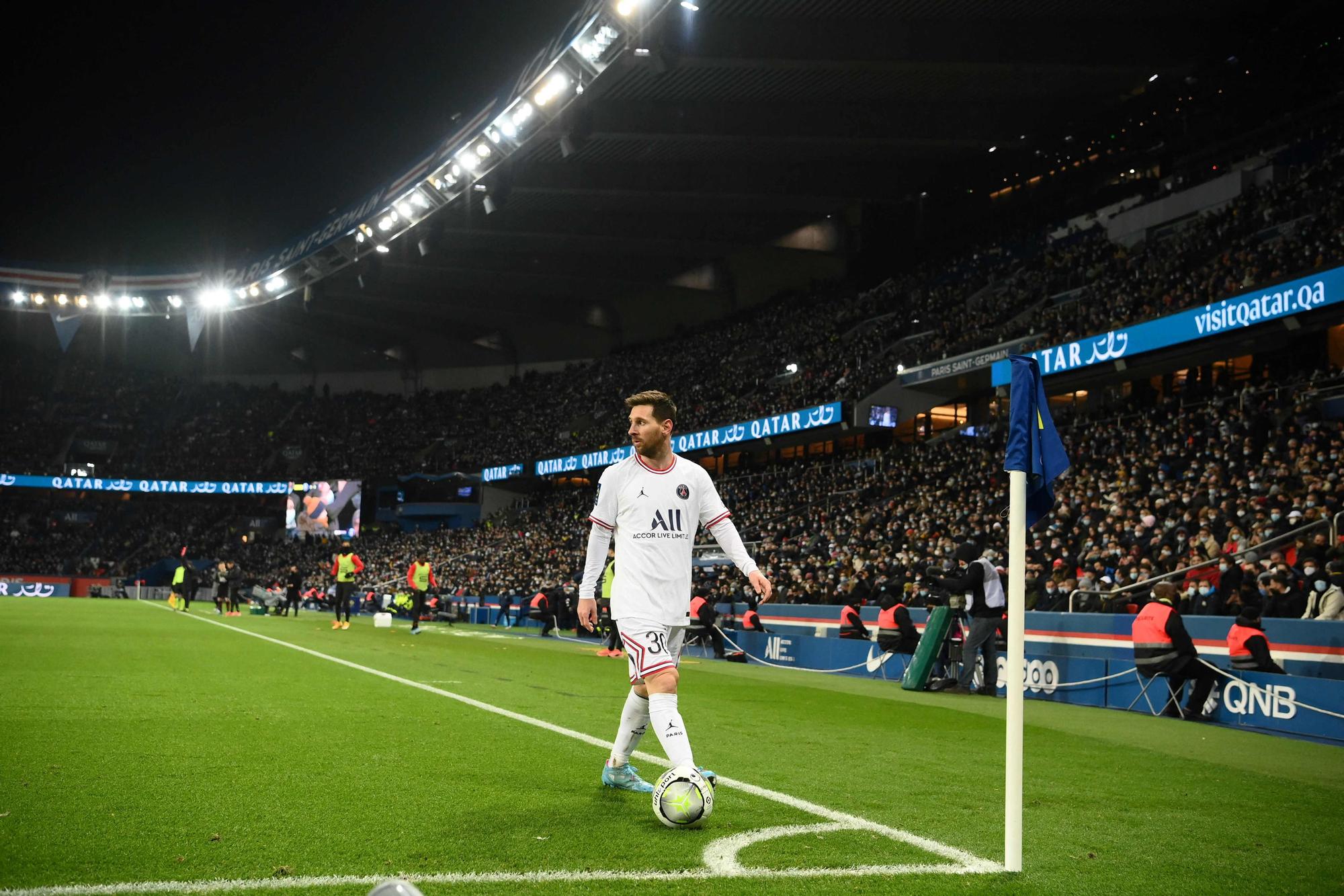 Messi en el partido del PSG frente al Rennes | AFP