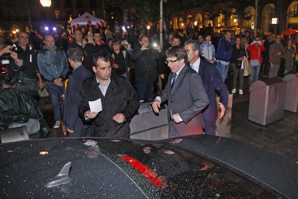 Puigdemont omple la plaça de la Independència de Girona