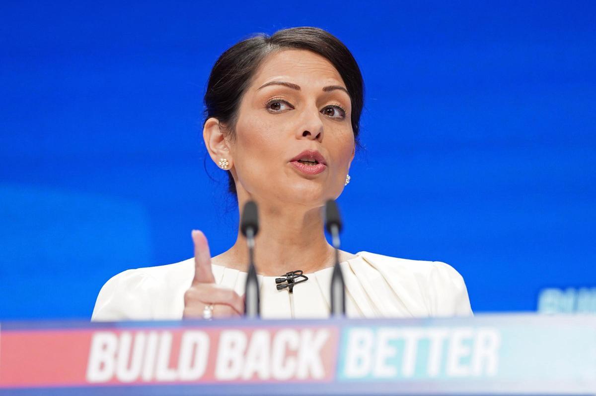 Archivo - La ministra del Interior de Reino Unido, Priti Patel.