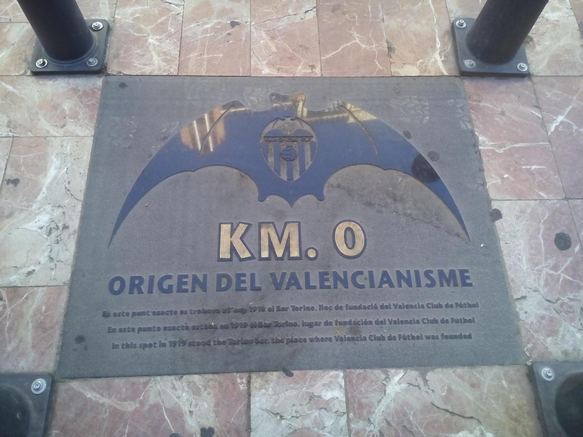 Placa instalada junto a lo que en su día fue el Bar Torino
