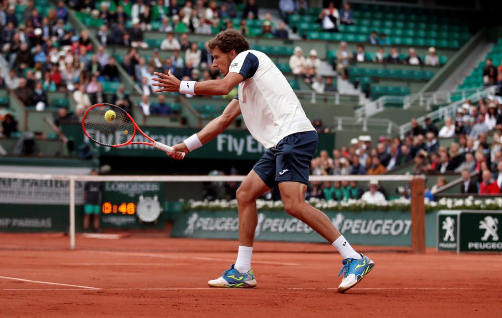 Partido de cuartos de final de Roland Garros entre Nadal y Carreño