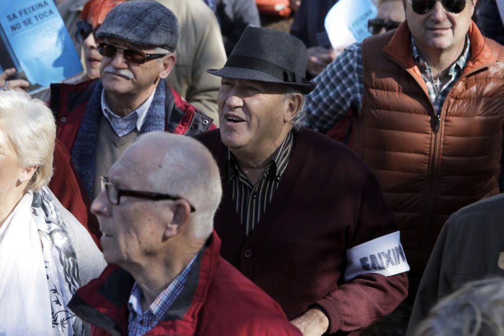 Más de 400 personas se concentran en defensa del monumento sa Feixina