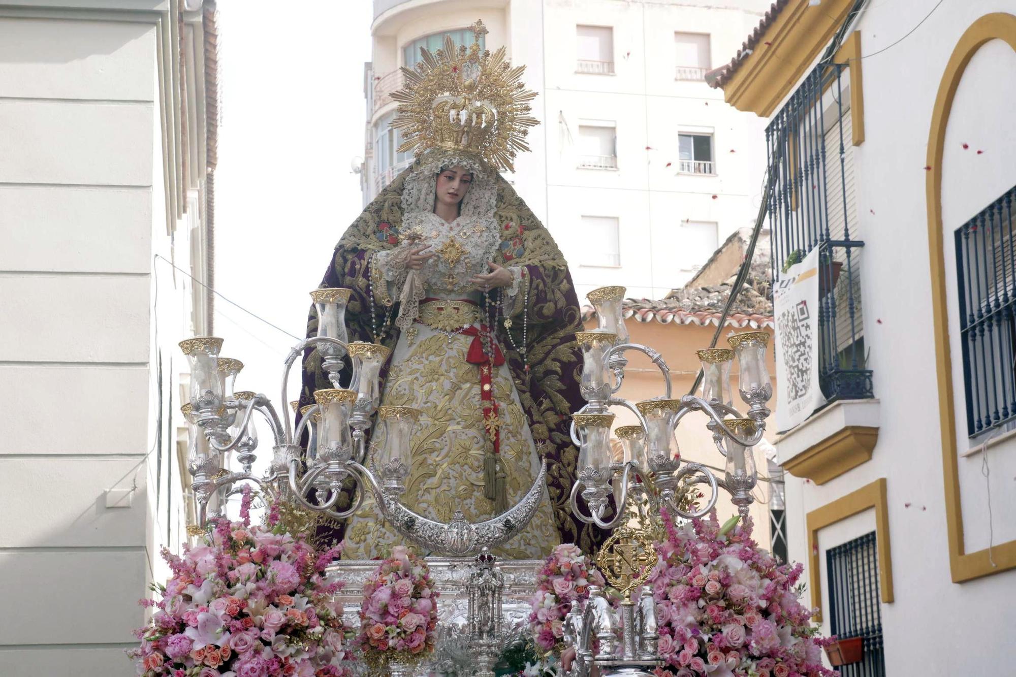 La procesión de la Virgen de la Trinidad este sábado, en imágenes