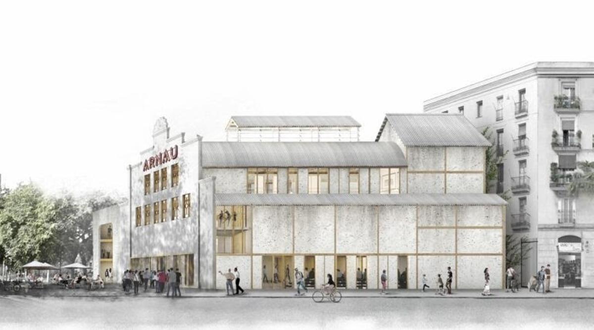 Recreación virtual del Teatre Arnau tras la rehabilitación