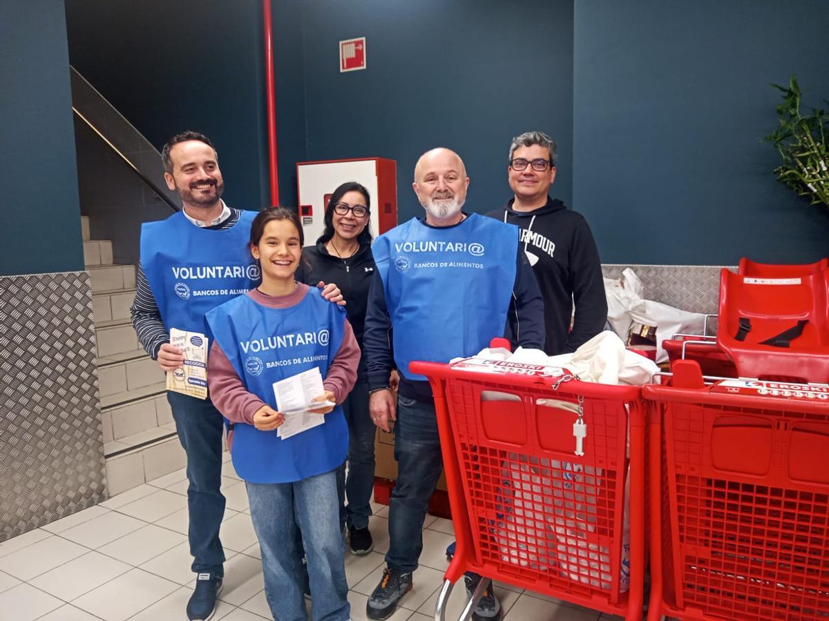 Un anterior recogida del Banco de Alimentos en O Morrazo.