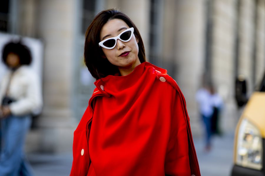 Rojo en el streetstyle de la Paris Fashion Week