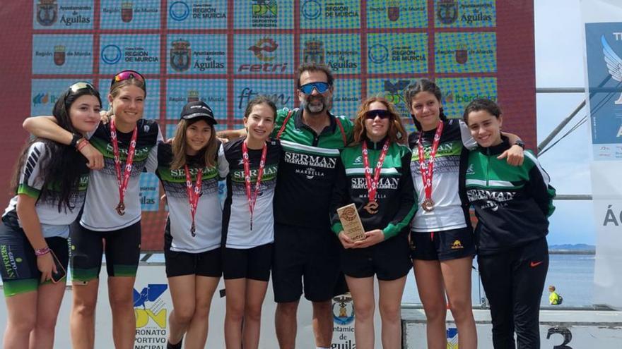 Meritorio bronce para las chicas del Serman Triatlon Marbella en el Nacional