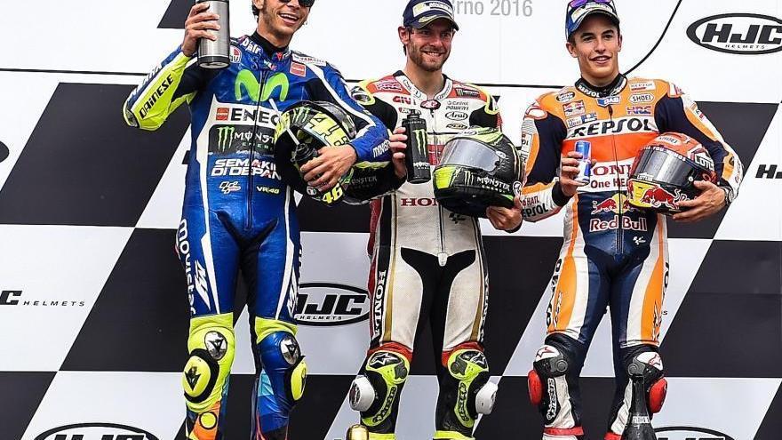 El podi final de MotoGP a Brno.