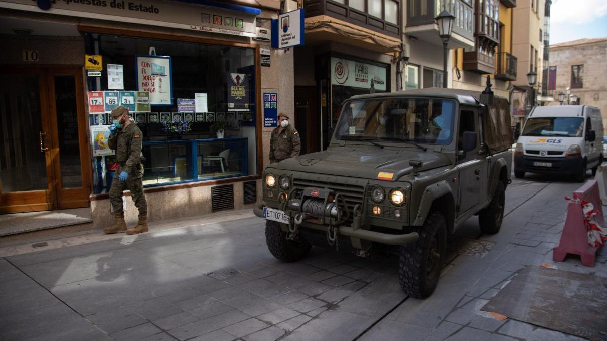 El Ejército, en labores de apoyo en Zamora.