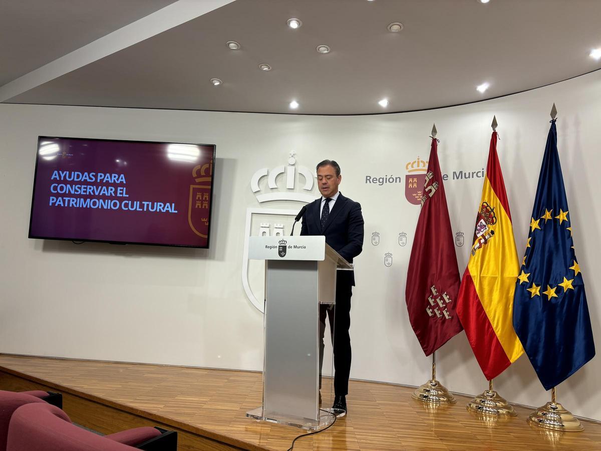 Marcos Ortuño durante la rueda de prensa de este jueves.