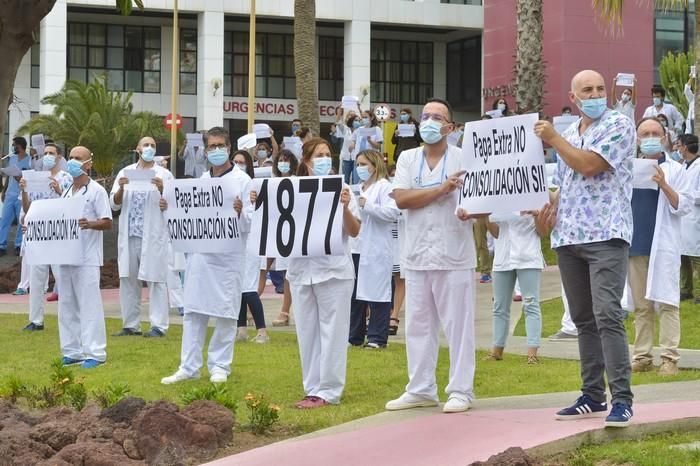 Manifestación de médicos temporales.