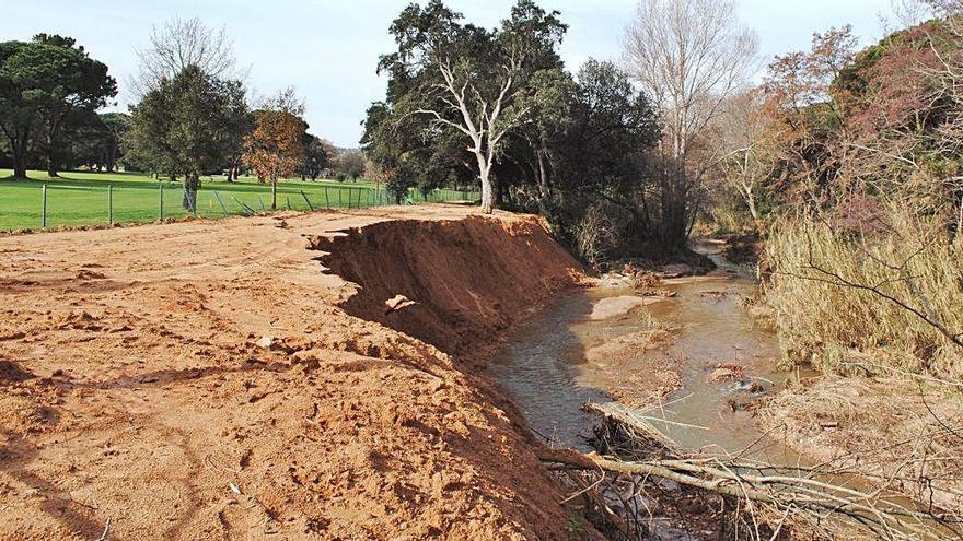 Imatge de l&#039;esllavissada a la zona del Ridaura.