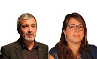 Jaume Collboni y Janet Sanz