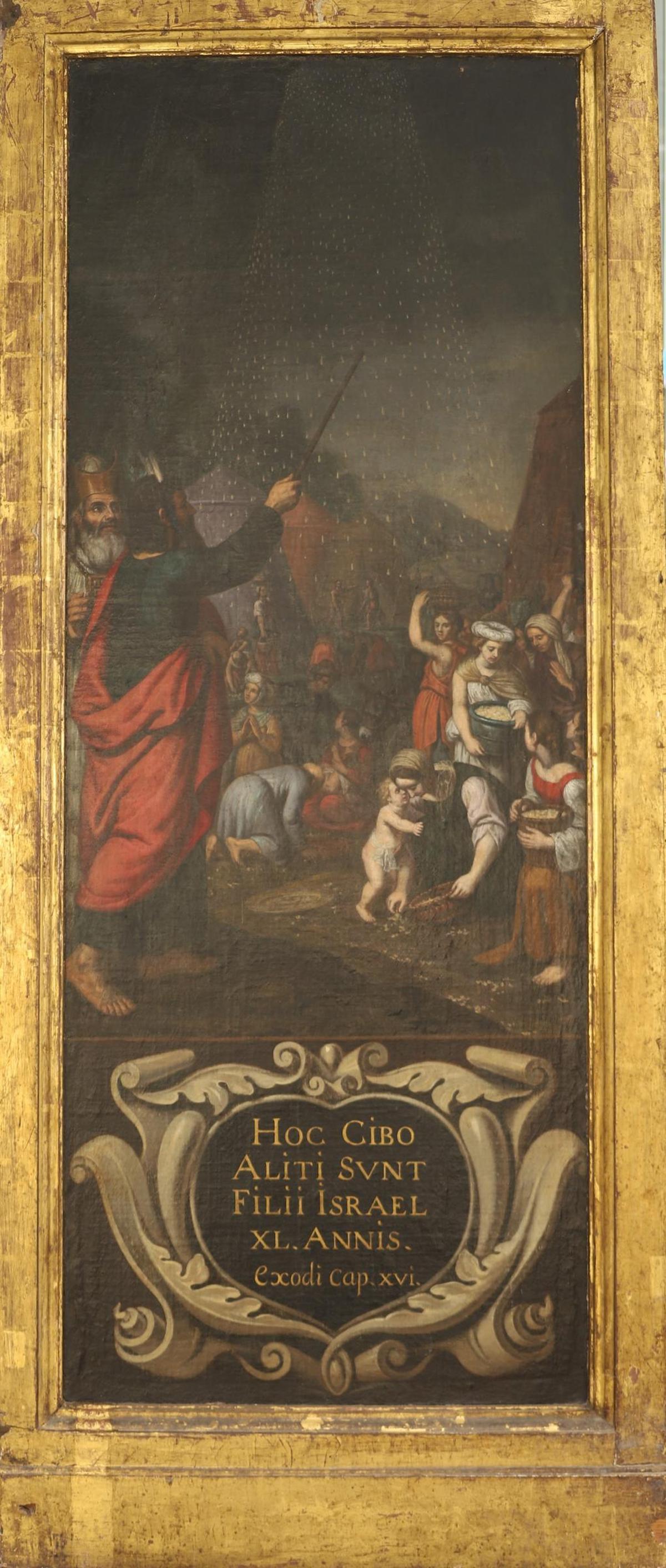 RECOGIDA DEL MANÁ Anverso inicial (antes)