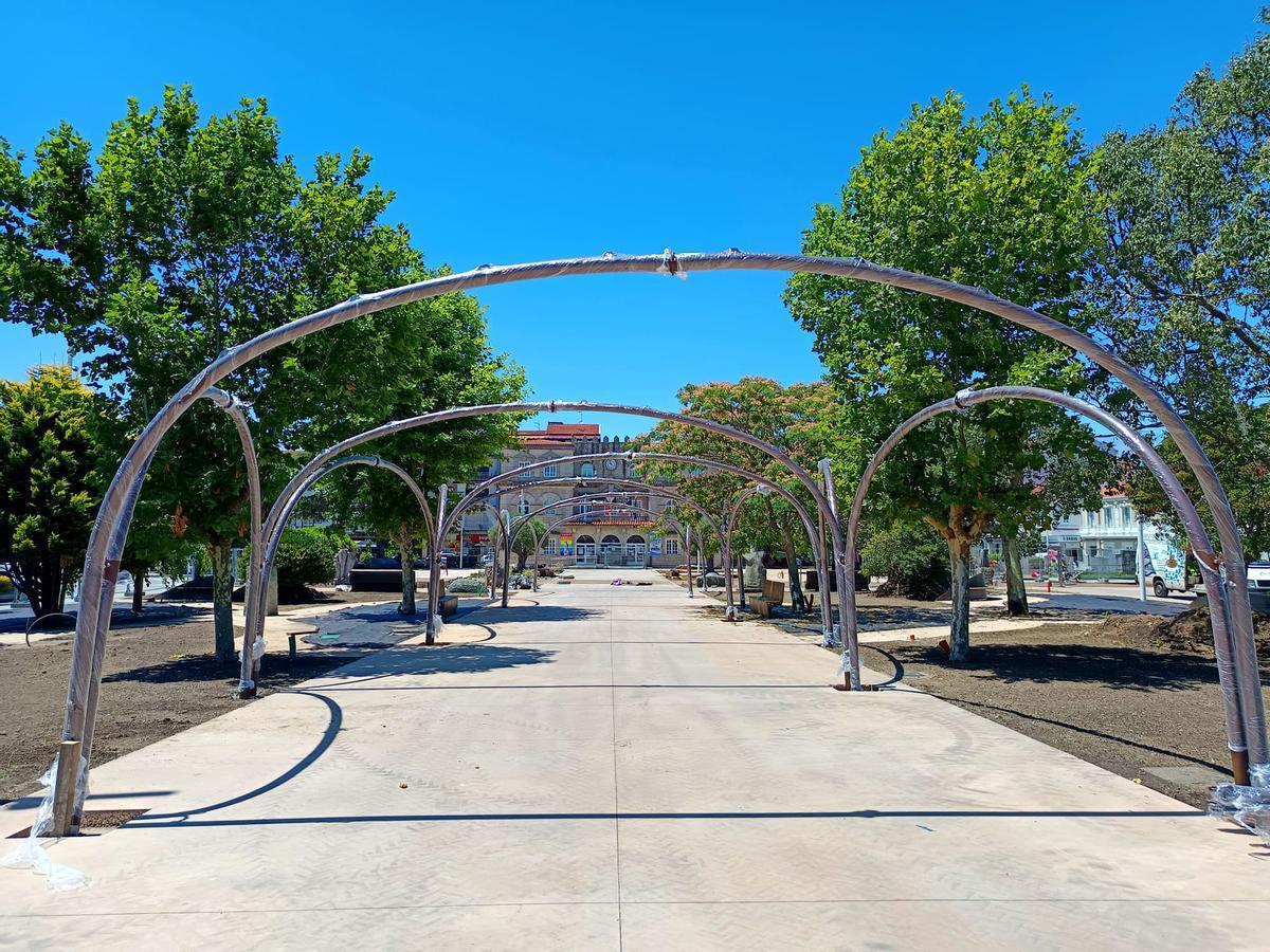 La pérgola ya está instalada.