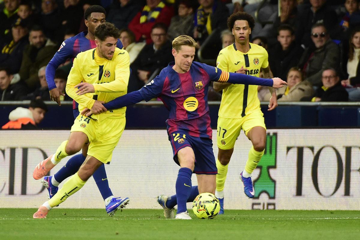 El Villarreal contra el Barcelona esta temporada, en la derrota por 0-2.