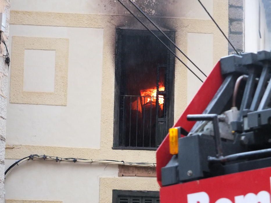 Incendio en un piso de Sóller