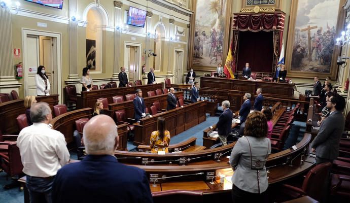 El primer Pleno del Parlamento de Canarias en estado de alarma