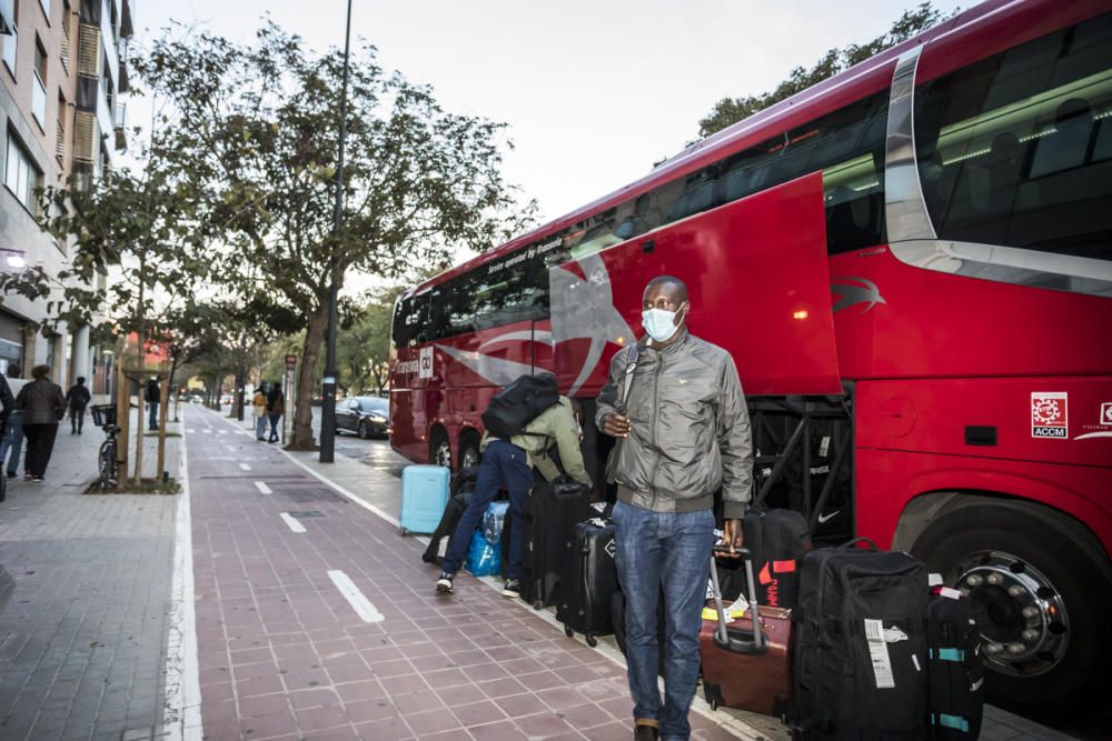 Llegada de los atletas elite del Maratón