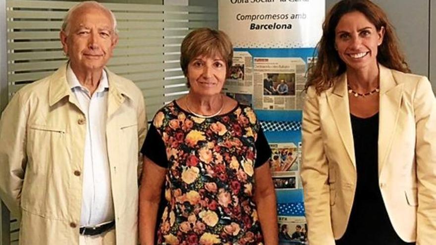 Jordi Canet, secretari de l&#039;associació, Maria Rosa Riera i Beatriu Dorado