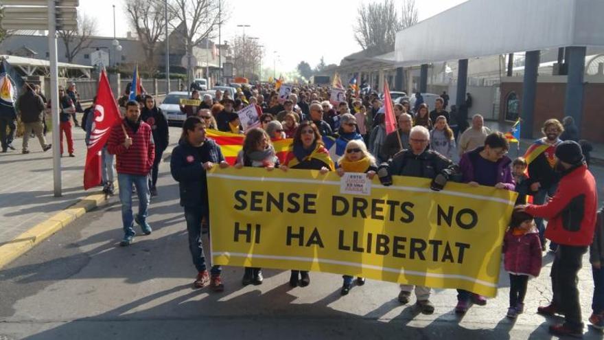 Manifestació aquest matí, a Igualada.