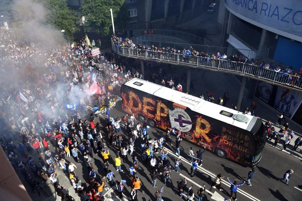 Así fue el recibimiento de la afición al Dépor