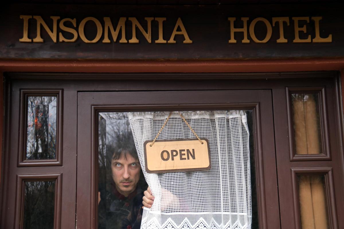 L'entrada de l'Hotel Insomnia de Berga