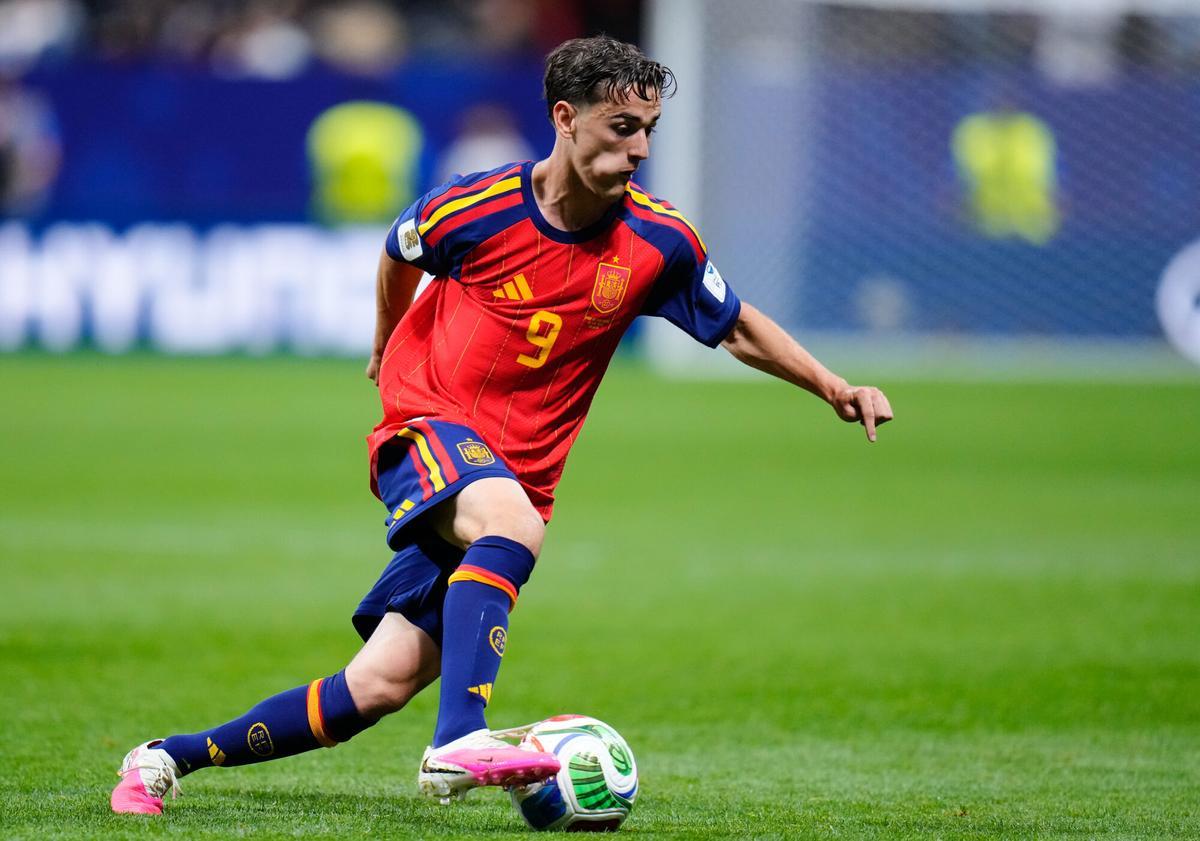 Pablo Martin Gavi of Spain drives the ball during the FIFA World Cup 2026 Group H match between Spain and Cabo Verde at Atlanta Stadium on June 15, 2026 in Atlanta, United States. AFP7 15/06/2026 ONLY FOR USE IN SPAIN