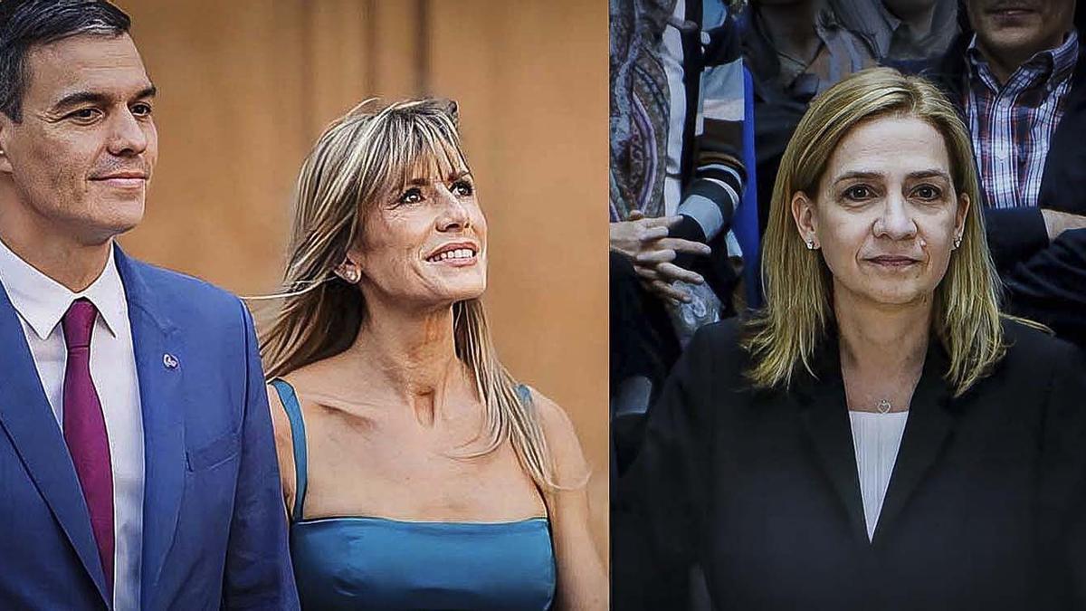 Begoña Gómez, esposa de Pedro Sánchez, y la infanta Cristina, acusadas por el sindicato Manos Limpias.