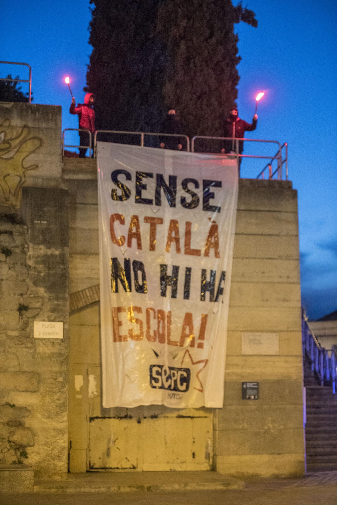 Manifestació a Manresa en defensa de l'escola en català