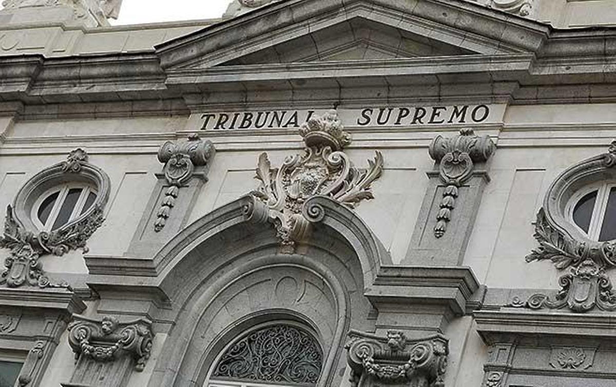 Imagen de la fachada del edificio del Tribunal Supremo en Madrid.