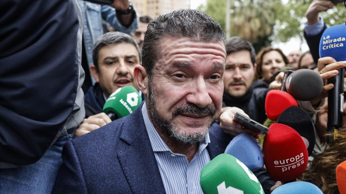 El exsecretario autonómico de Emergencias Emilio Argüeso, en la Ciudad de la Justicia