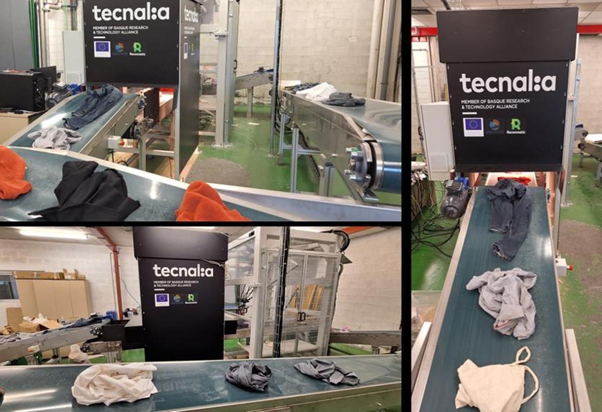 La tecnología NIR escanea varias prendas.